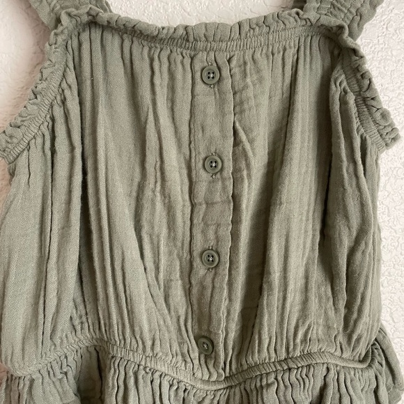 Gap Teen Ruffle Tank Top 12 Sage Green NEW - Picture 3 of 8